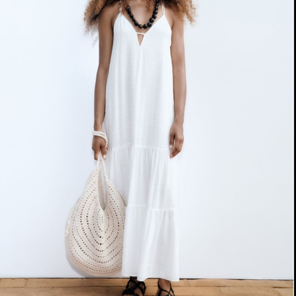 Zara White Maxi Dress